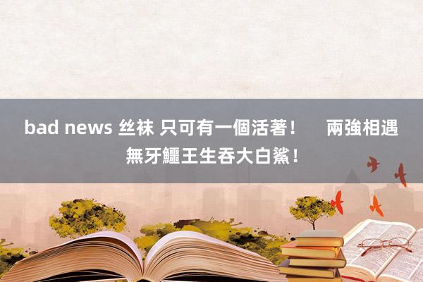 bad news 丝袜 只可有一個活著！    兩強相遇　無牙鱷王生吞大白鯊！
